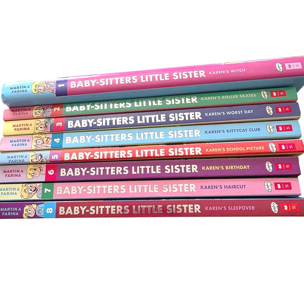 Scholastic Baby-Sitters Little Sister Graphic Novel Books 1-8 Ann M Martin